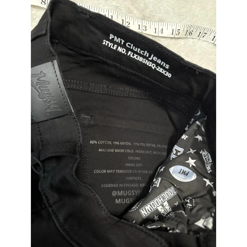 New Mugsy Jeans‎ Men's 28x30 Black PMT Clutch Pants Stretch NWT Straight